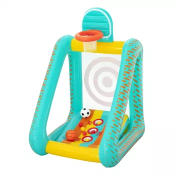 Bestway Perfect Aim 3-in-1 täispuhutav aiamäng, täispuhutav mängukeskus, 5 a, polüvinüülkloriid (PVC), mitmevärviline