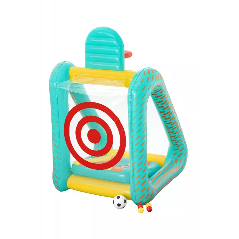 Bestway Perfect Aim 3-in-1 täispuhutav aiamäng, täispuhutav mängukeskus, 5 a, polüvinüülkloriid (PVC), mitmevärviline