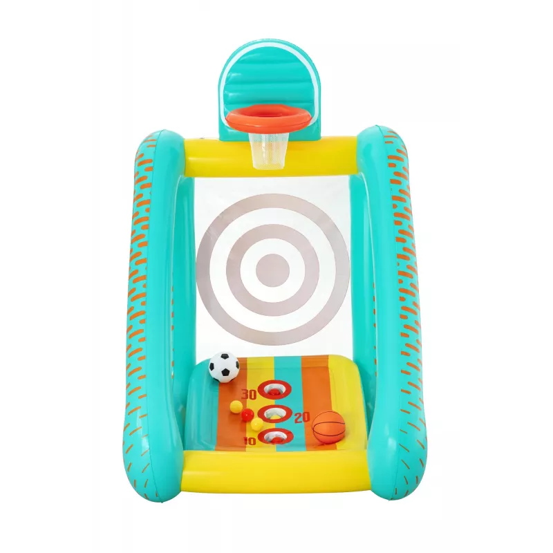 Bestway Perfect Aim 3-in-1 täispuhutav aiamäng, täispuhutav mängukeskus, 5 a, polüvinüülkloriid (PVC), mitmevärviline