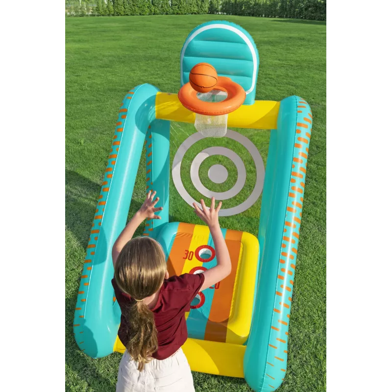 Bestway Perfect Aim 3-in-1 täispuhutav aiamäng, täispuhutav mängukeskus, 5 a, polüvinüülkloriid (PVC), mitmevärviline