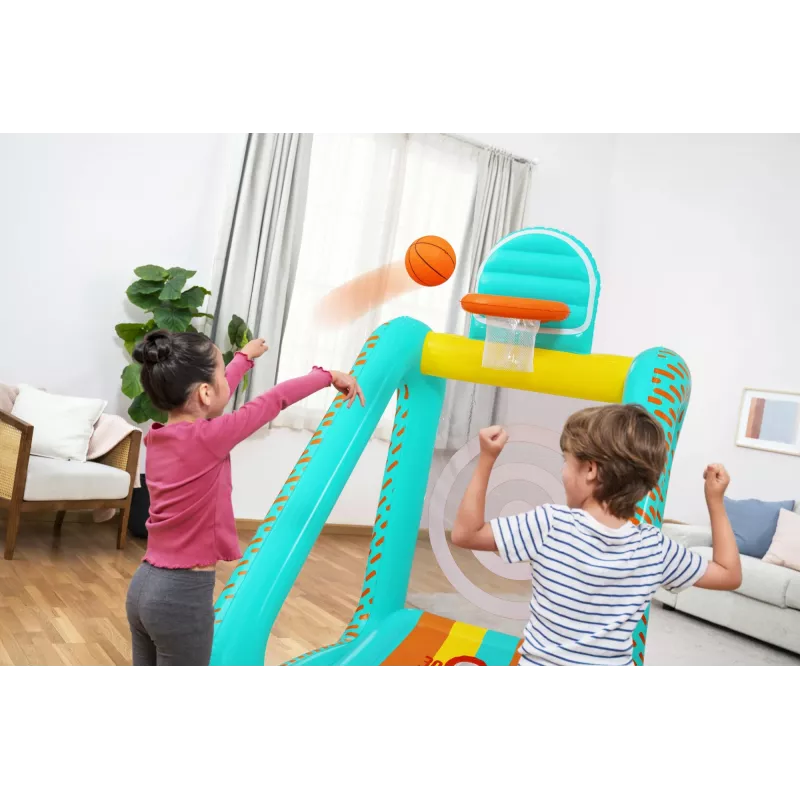 Bestway Perfect Aim 3-in-1 täispuhutav aiamäng, täispuhutav mängukeskus, 5 a, polüvinüülkloriid (PVC), mitmevärviline