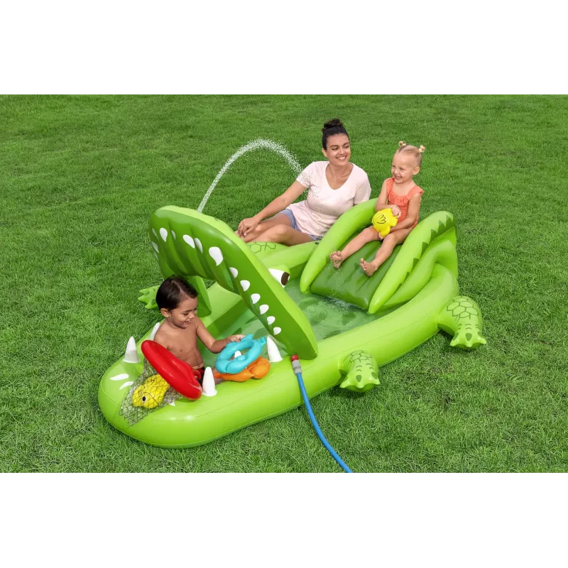 Bestway Later Gator laste täispuhutav veemängukeskus ja bassein 2,34 m x 1,63 m x 87 cm