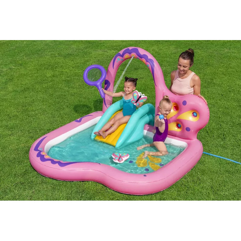 Bestway Butterfly Wonder laste täispuhutav veemängukeskus ja bassein 1,80 m x 1,80 m x 1,17 m