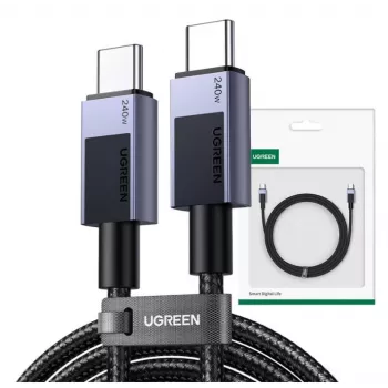 Ugreen 45068 USB-kaabel 2 m USB C 0,48 Gbit/s 240 W Must, Hall