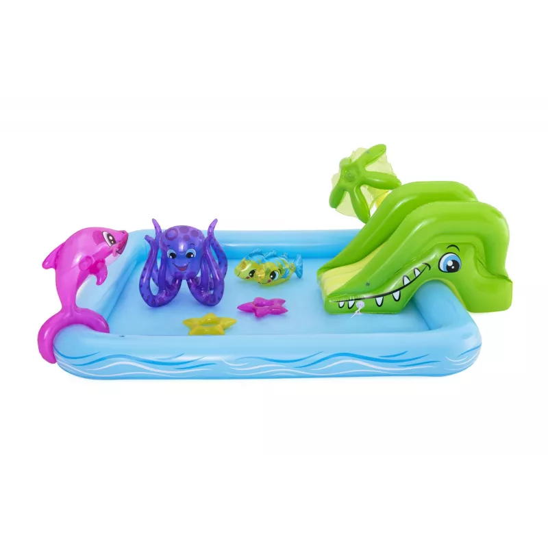 Bestway Play Center Fantastic Aquarium mängukeskus, täispuhutav bassein, 308 L, kaheksa kujuline, 2-a., vinüül, mitmevärviline