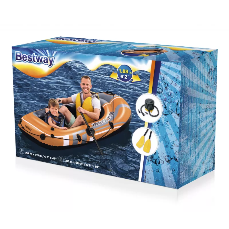 Bestway HYDRO-FORCE täispuhutav paat – koos aerude ja jalgpumbaga