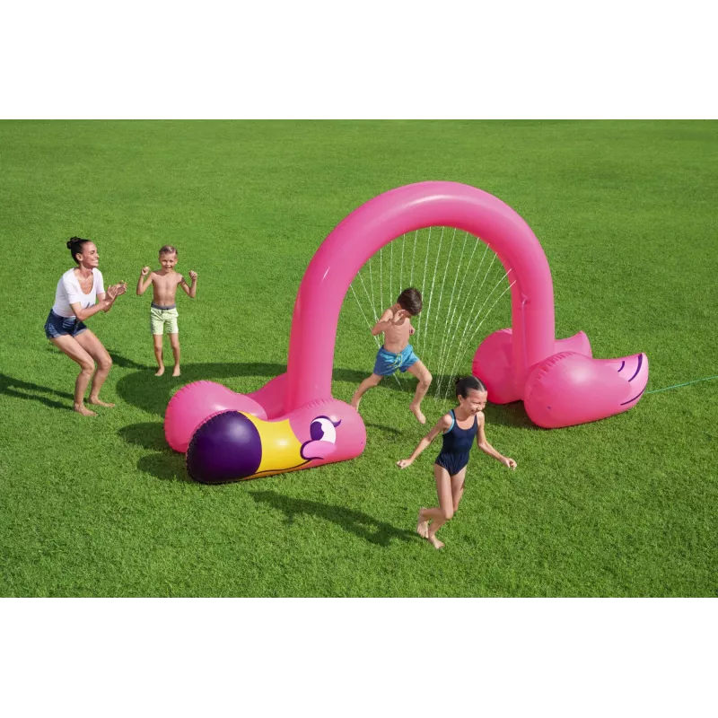 Bestway 11'2″ x 43″ x 6'4″/3.40m x 1.10m x 1.93m Jumbo Flamingo vihmuti