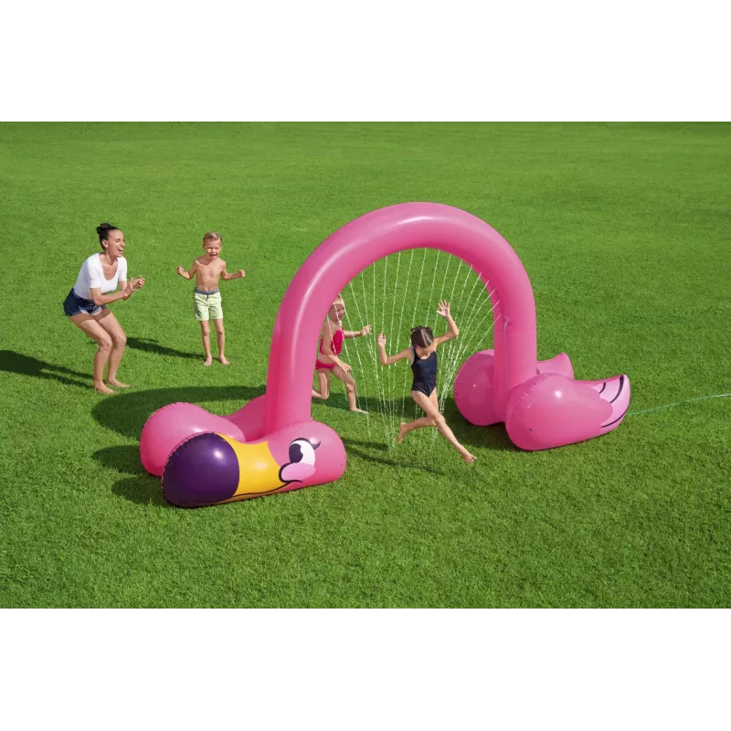 Bestway 11'2″ x 43″ x 6'4″/3.40m x 1.10m x 1.93m Jumbo Flamingo vihmuti