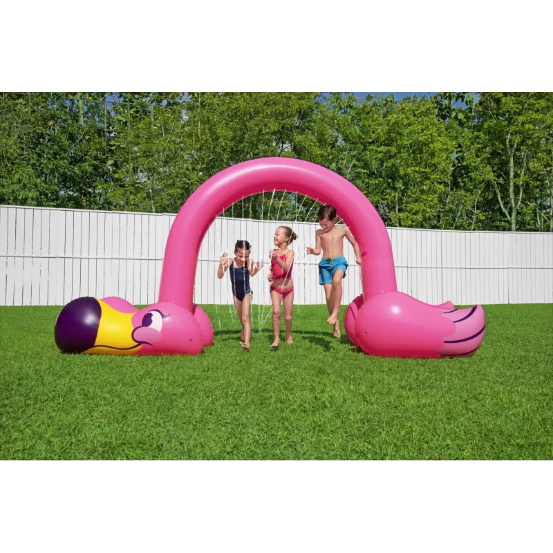 Bestway 11'2″ x 43″ x 6'4″/3.40m x 1.10m x 1.93m Jumbo Flamingo vihmuti
