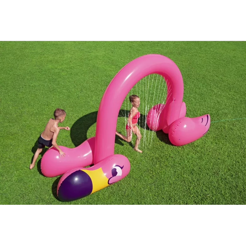 Bestway 11'2″ x 43″ x 6'4″/3.40m x 1.10m x 1.93m Jumbo Flamingo vihmuti