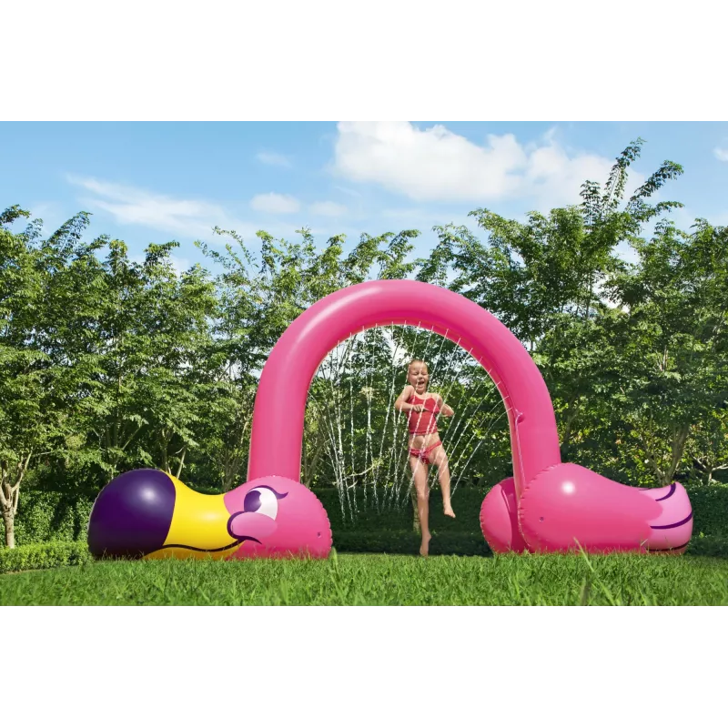 Bestway 11'2″ x 43″ x 6'4″/3.40m x 1.10m x 1.93m Jumbo Flamingo vihmuti