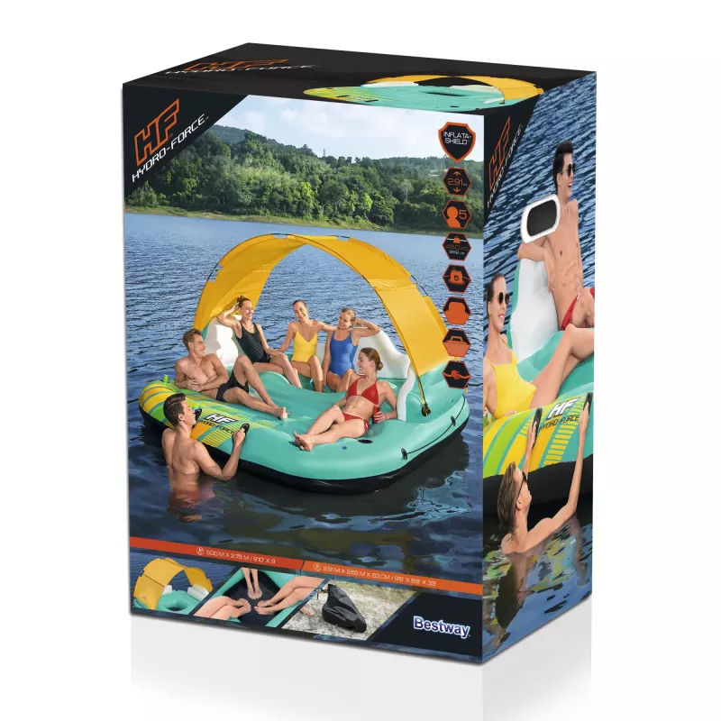 Bestway Hydro-Force 9'10 inch x 9'/3,00 m x 2,75 m Sunny Lounge Island