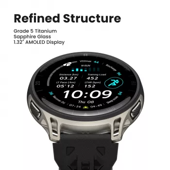 Amazfit Cheetah 2 Pro 3.35 cm (1.32 tolli) AMOLED 48 mm digitaalne 466 x 466 pikslit puutetundlik titaan Wi-Fi