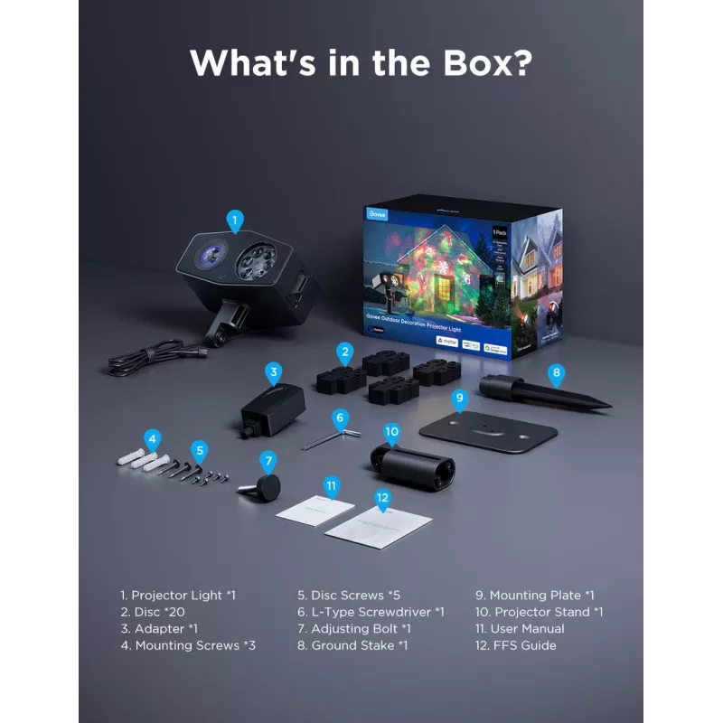 Govee H7071 nutikas valgustusprožektor Wi-Fi/Bluetooth