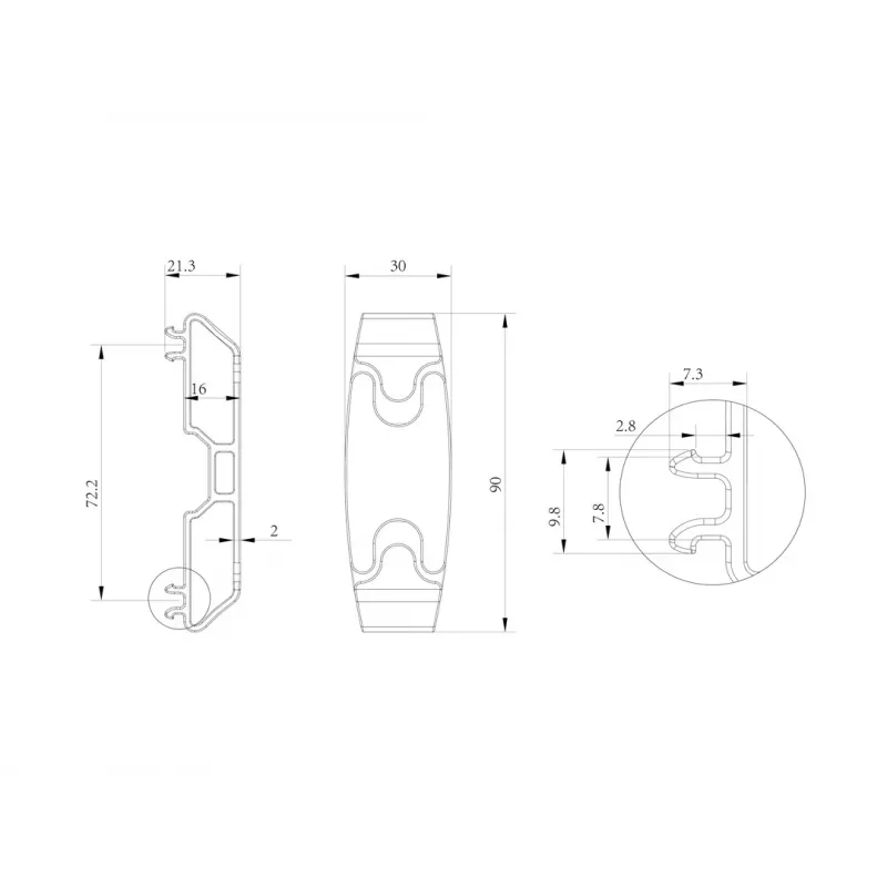 Multibrackets M Pro Series - kaablihaldusklamber 6-pack, kaablihaldusklamber, Must, plastik, 100 g, 90 mm, 30 mm