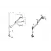 Multibrackets M VESA gaasitõstukiga monitori käsi üksikpost, klamber, 10 kg, 38,1 cm (15 tolli), 81,3 cm (32 tolli), 100 x 100 mm, must