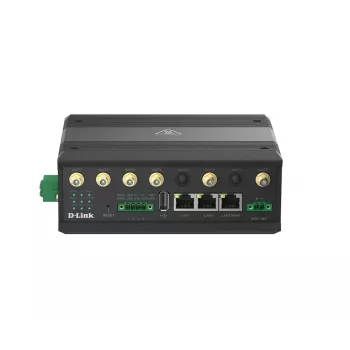 D-Link 5G IIoT võrgulüüs, mobiilsidevõrgu lüüs, must, Gigabit Ethernet, 10,100,1000 Mbit/s, 802.11a, 802.11b, 802.11g, Wi-Fi 4 (802.11n), Wi-Fi 5 (802.11ac), 300,866 Mbit/s