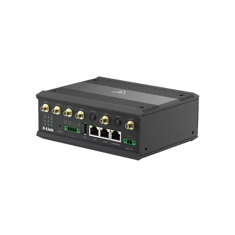 D-Link 5G IIoT võrgulüüs, mobiilsidevõrgu lüüs, must, Gigabit Ethernet, 10,100,1000 Mbit/s, 802.11a, 802.11b, 802.11g, Wi-Fi 4 (802.11n), Wi-Fi 5 (802.11ac), 300,866 Mbit/s