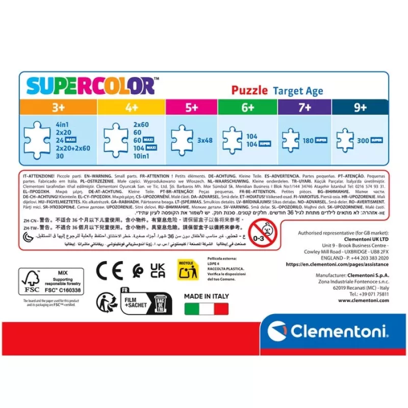 Clementoni Supercolor 26071 pusle Pusle 60 tk Multikad