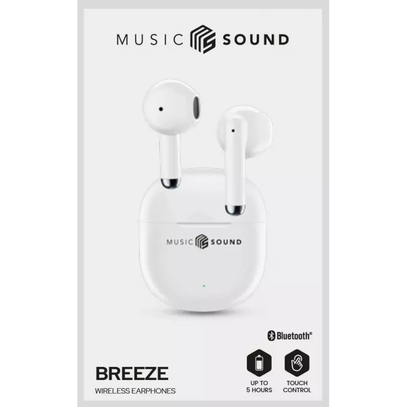 Music Sound Breeze kapslikujulised Bluetooth-kõrvaklapid koos värvilise ümbrisega