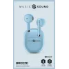 Music Sound Breeze kapselkujulised Bluetooth-kõrvaklapid värvilise ümbrisega