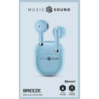 Music Sound Breeze kapselkujulised Bluetooth-kõrvaklapid värvilise ümbrisega