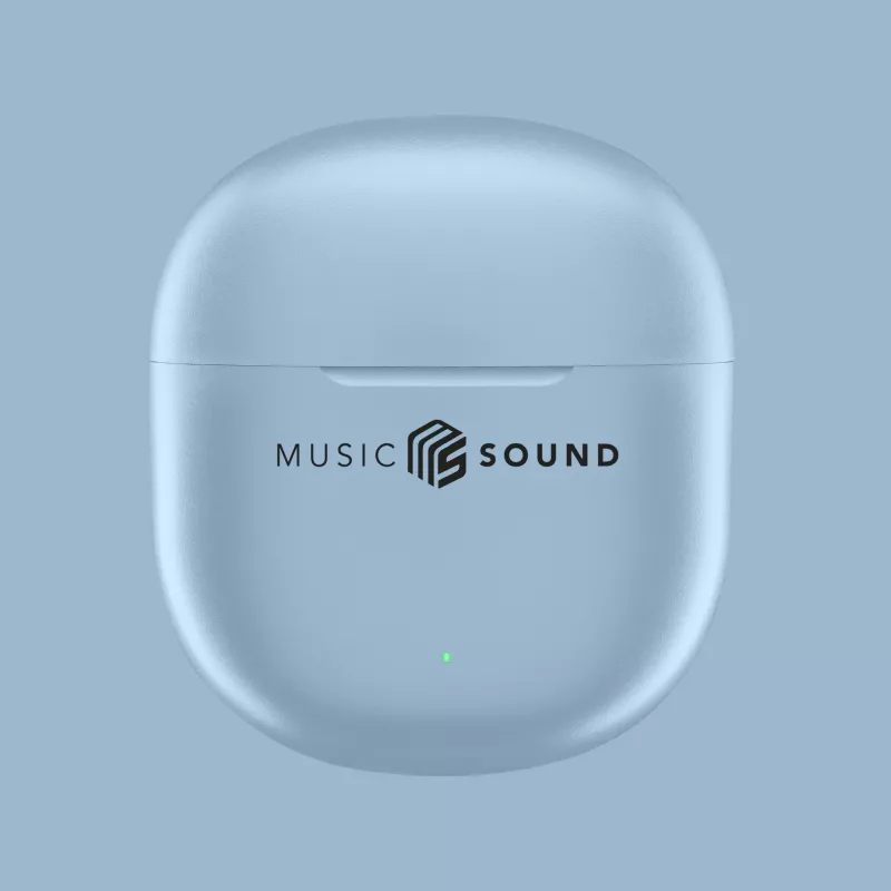 Music Sound Breeze kapselkujulised Bluetooth-kõrvaklapid värvilise ümbrisega