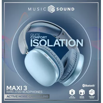 Music Sound MAXI3 MAXI3 juhtmevabad kõrvaklapid aktiivse mürasummutusega