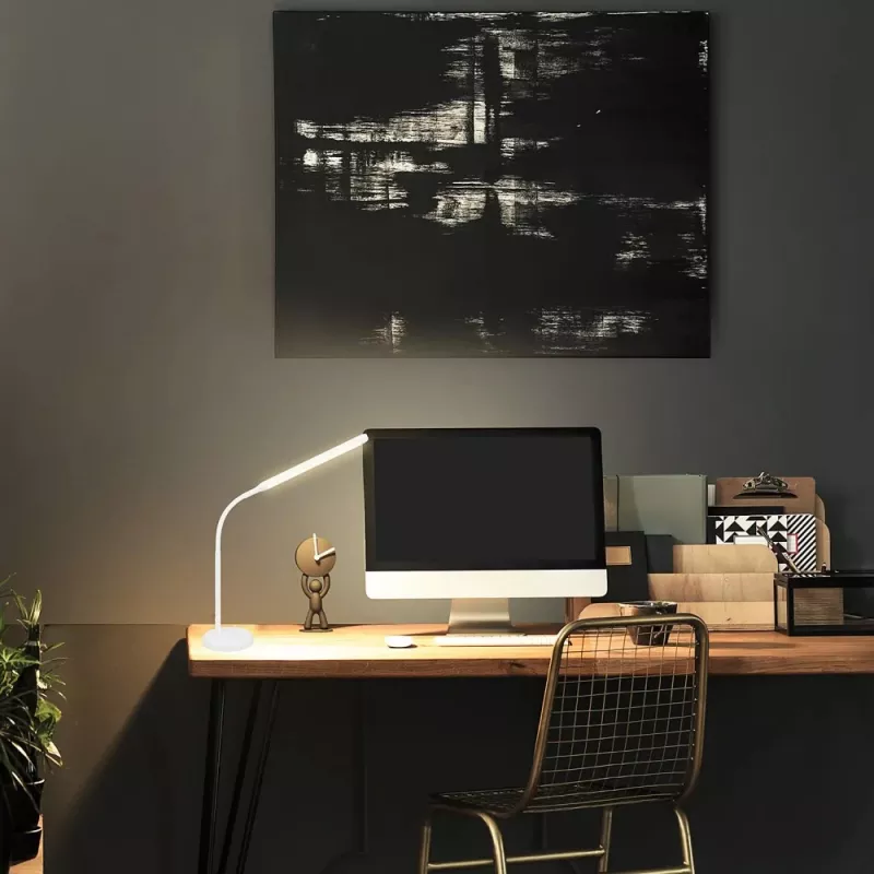 Techly I-LAMP-DSK10 laualamp Vahetamatute pirnidega 5,5 W LED G Valge