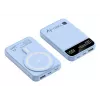Techly I-CHARGE-10LCDBL akupank Liitium-polümeer (LiPo) 10000 mAh Juhtmevaba laadimine Sinine