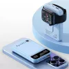Techly I-CHARGE-10LCDBL akupank Liitium-polümeer (LiPo) 10000 mAh Juhtmevaba laadimine Sinine