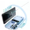 Techly I-CHARGE-10LCDBL akupank Liitium-polümeer (LiPo) 10000 mAh Juhtmevaba laadimine Sinine