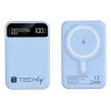 Techly I-CHARGE-10LCDBL akupank Liitium-polümeer (LiPo) 10000 mAh Juhtmevaba laadimine Sinine