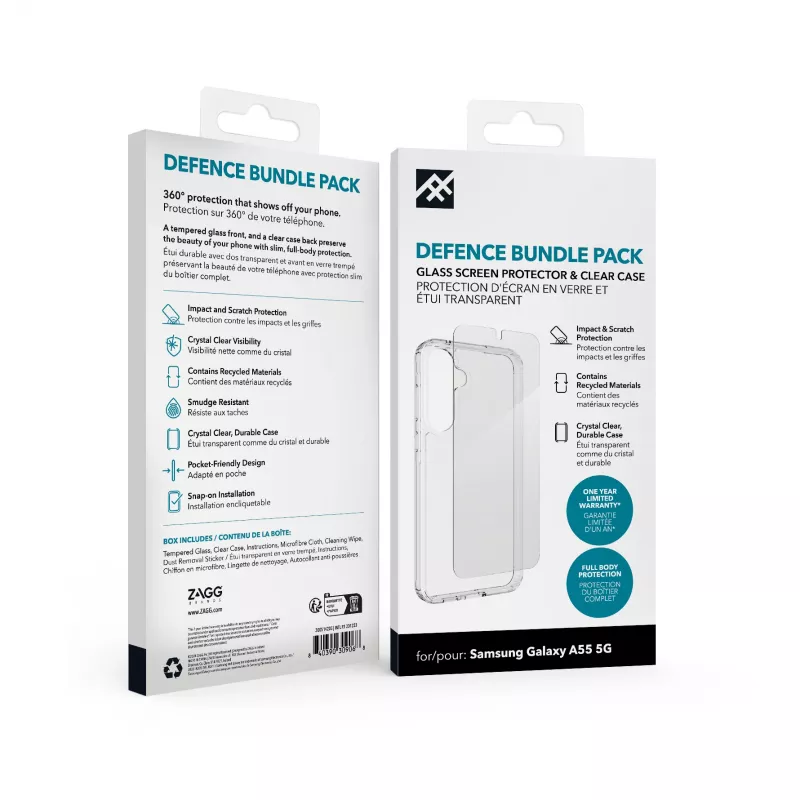 IFROGZ Defence Glass (Bundle) mobiiltelefoni ümbris 16,8 cm (6,6 inch) kate läbipaistev