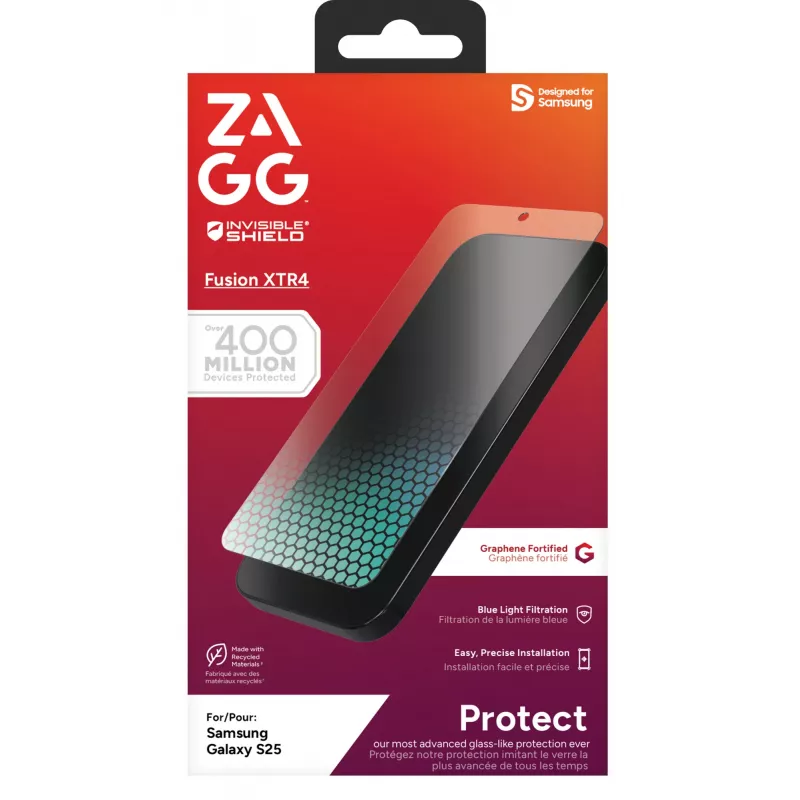 InvisibleShield Fusion XTR4 Samsung Galaxy S25 ekraan