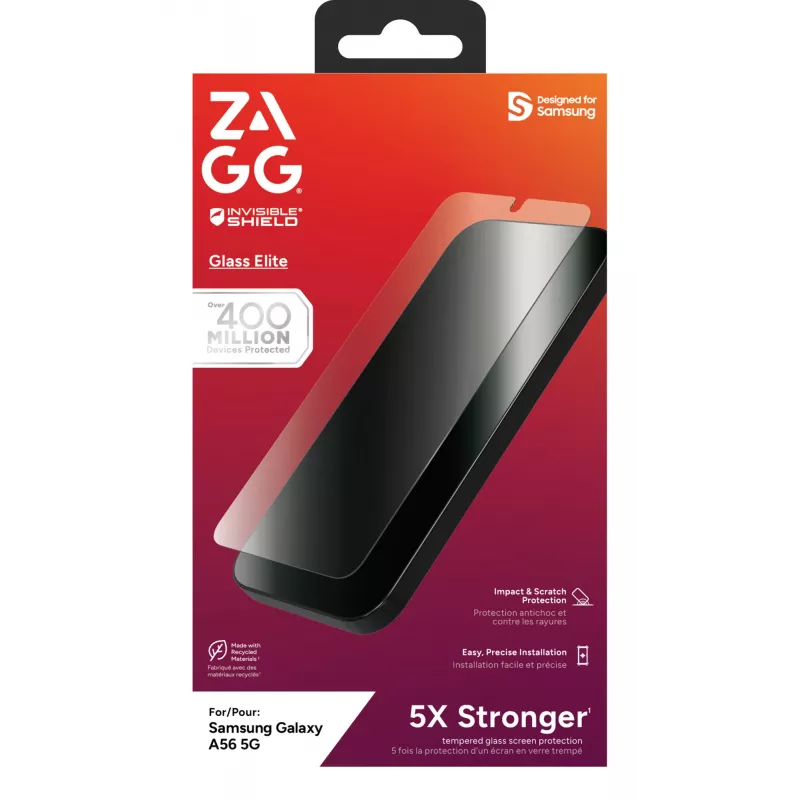 InvisibleShield Glass Elite ekraanikaitse Galaxy A56 5G-le