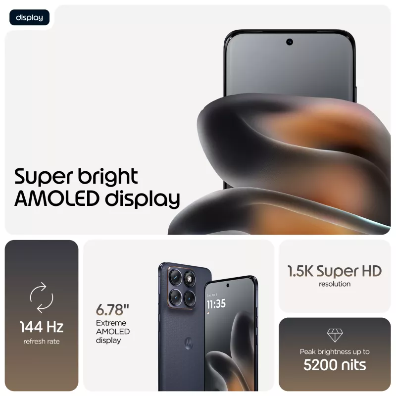 Motorola edge 70 fusion 17,2 cm (6,78 tolli) Dual SIM Android 16.0 5G USB USB-C 8 GB 256 GB 7000 mAh Must