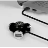 Axagon HUE-X3B liidese jaotur USB 2.0 480 Mbit/s Must