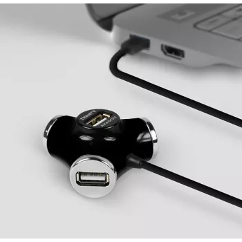 Axagon HUE-X3B liidese jaotur USB 2.0 480 Mbit/s Must