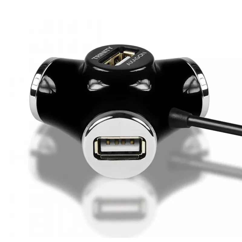 Axagon HUE-X3B liidese jaotur USB 2.0 480 Mbit/s Must