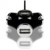 Axagon HUE-X3B liidese jaotur USB 2.0 480 Mbit/s Must
