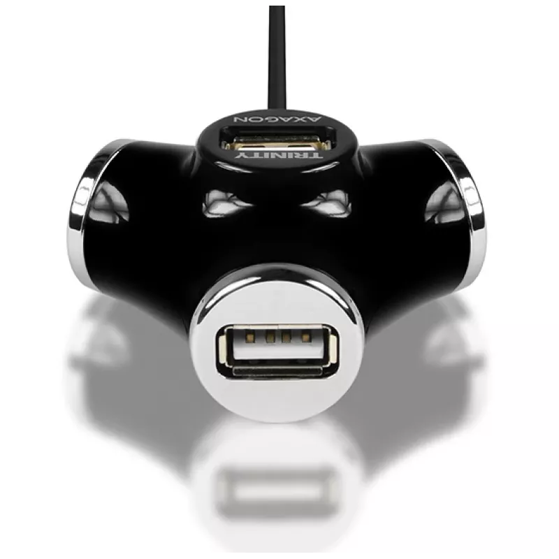 Axagon HUE-X3B liidese jaotur USB 2.0 480 Mbit/s Must
