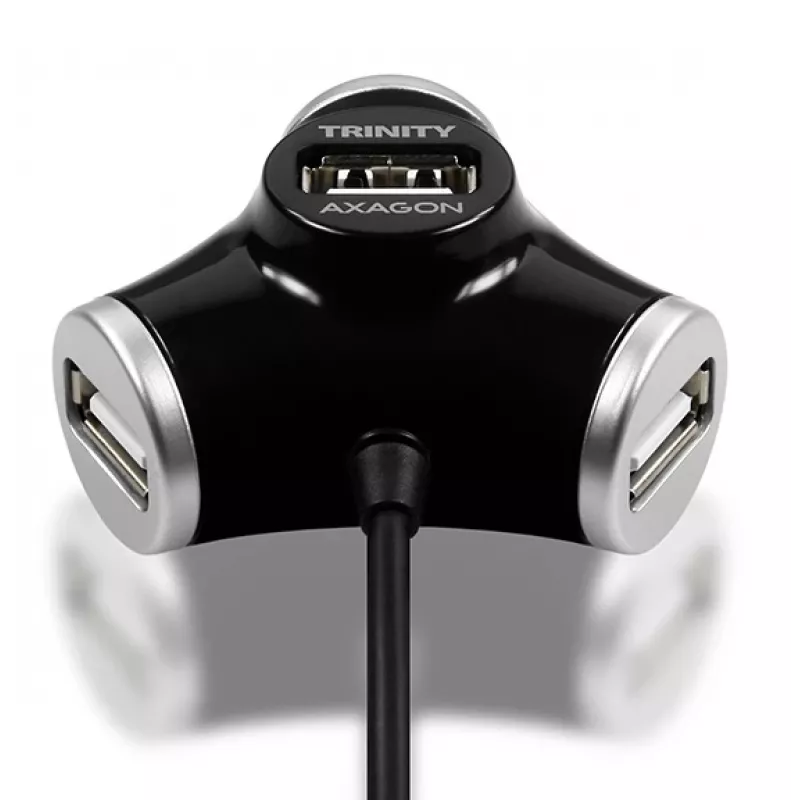 Axagon HUE-X3B liidese jaotur USB 2.0 480 Mbit/s Must