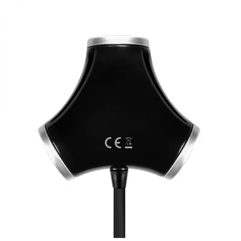Axagon HUE-X3B liidese jaotur USB 2.0 480 Mbit/s Must
