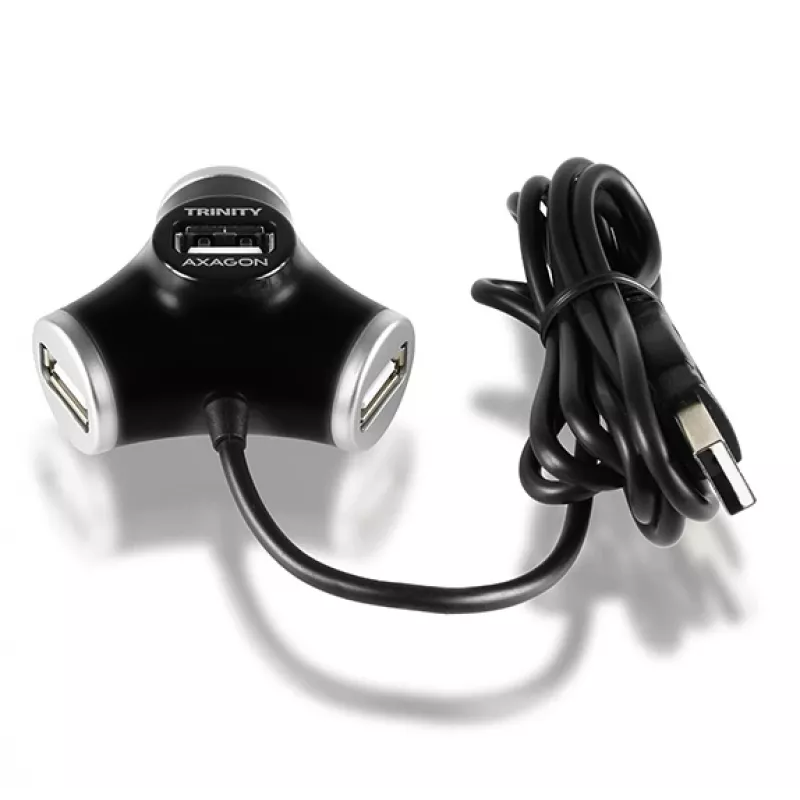 Axagon HUE-X3B liidese jaotur USB 2.0 480 Mbit/s Must