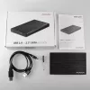 AXAGON EE25-XA - HDD / SSD-Gehäuse - 2.5 Zoll - SATA - Serial ATA II - Serial ATA III - 0,48 Gbit/s - USB Konnektivität - Schwarz