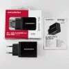 Axagon ACU-PQ22 mobiilseadme laadija Mobiiltelefon, Akupank, Nutitelefon, Nutikell, Tahvelarvuti, Universaalne Must Vahelduvvool Kiirlaadimine Sisetingimustes