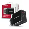 Axagon ACU-PQ22 mobiilseadme laadija Mobiiltelefon, Akupank, Nutitelefon, Nutikell, Tahvelarvuti, Universaalne Must Vahelduvvool Kiirlaadimine Sisetingimustes