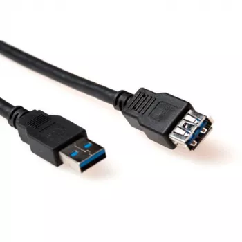 ACT USB 3.0 A isane - USB A emane 2,00 m, 2 m, USB A, USB A, USB 3.2 Gen 1 (3.1 Gen 1), Isane/Emane, Must