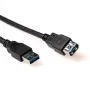 ACT USB 3.0 A isane - USB A emane 2,00 m, 2 m, USB A, USB A, USB 3.2 Gen 1 (3.1 Gen 1), Isane/Emane, Must